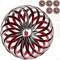 Red Swirl Pop-up Christmas Ball Ornaments 5 ct. 3"; COLLAPSIBLE Xmas Tree Reversible Plastic Ornaments; Shatterproof